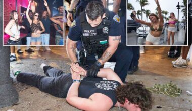 Florida spring breaker hauled to the ground and cuffed — as authorities crack down on underage partying