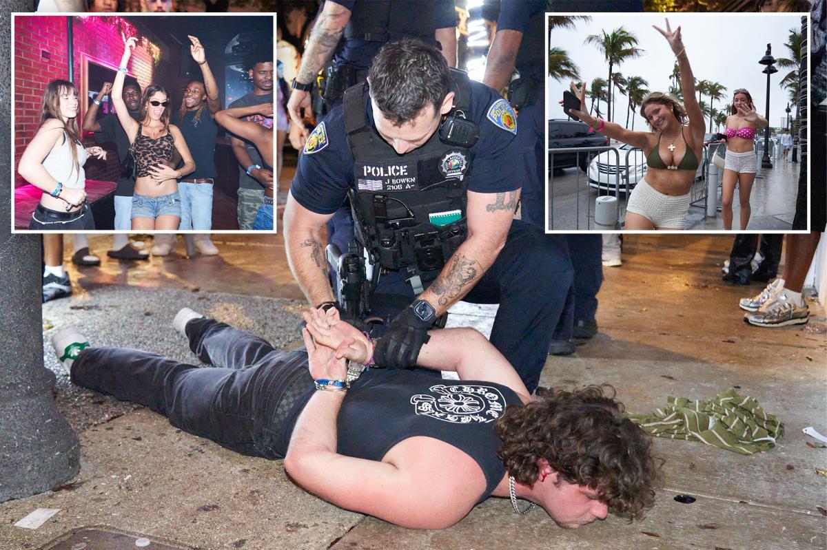 Florida spring breaker hauled to the ground and cuffed — as authorities crack down on underage partying