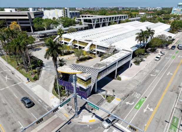 The county's main bus terminal, shown Monday along Broward Boulevard, would make a great site for a large sewage lift station needed to accommodate more towers downtown, says Fort Lauderdale Mayor Dean Trantalis. (Carline Jean/South Florida Sun Sentinel)