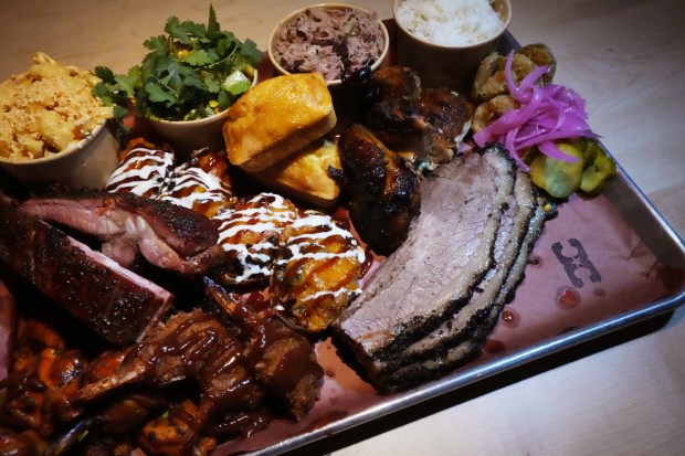 The Platter at West Palm Cowboy Club in West Palm Beach on Thursday, March 13, 2026. The new restaurant and nightclub, featuring barbecue from Slab Daddy BBQ, is scheduled to open on March 26. (Jim Rassol/Contributor)