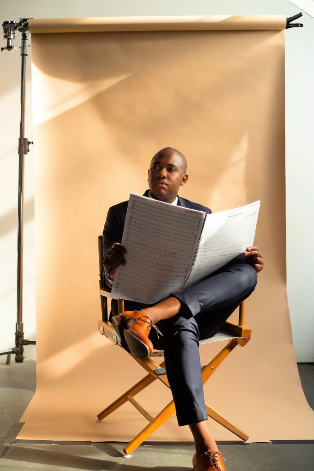 2026 publicity photo of jazz drummer, singer and composer Bryan Carter. (Emilio Madrid/Courtesy)