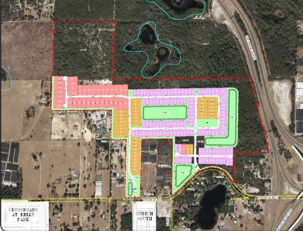 Ondich North is proposed to include 197 single-family homes on the north side of Ondich Road. (Site plan from Appian Engineering)