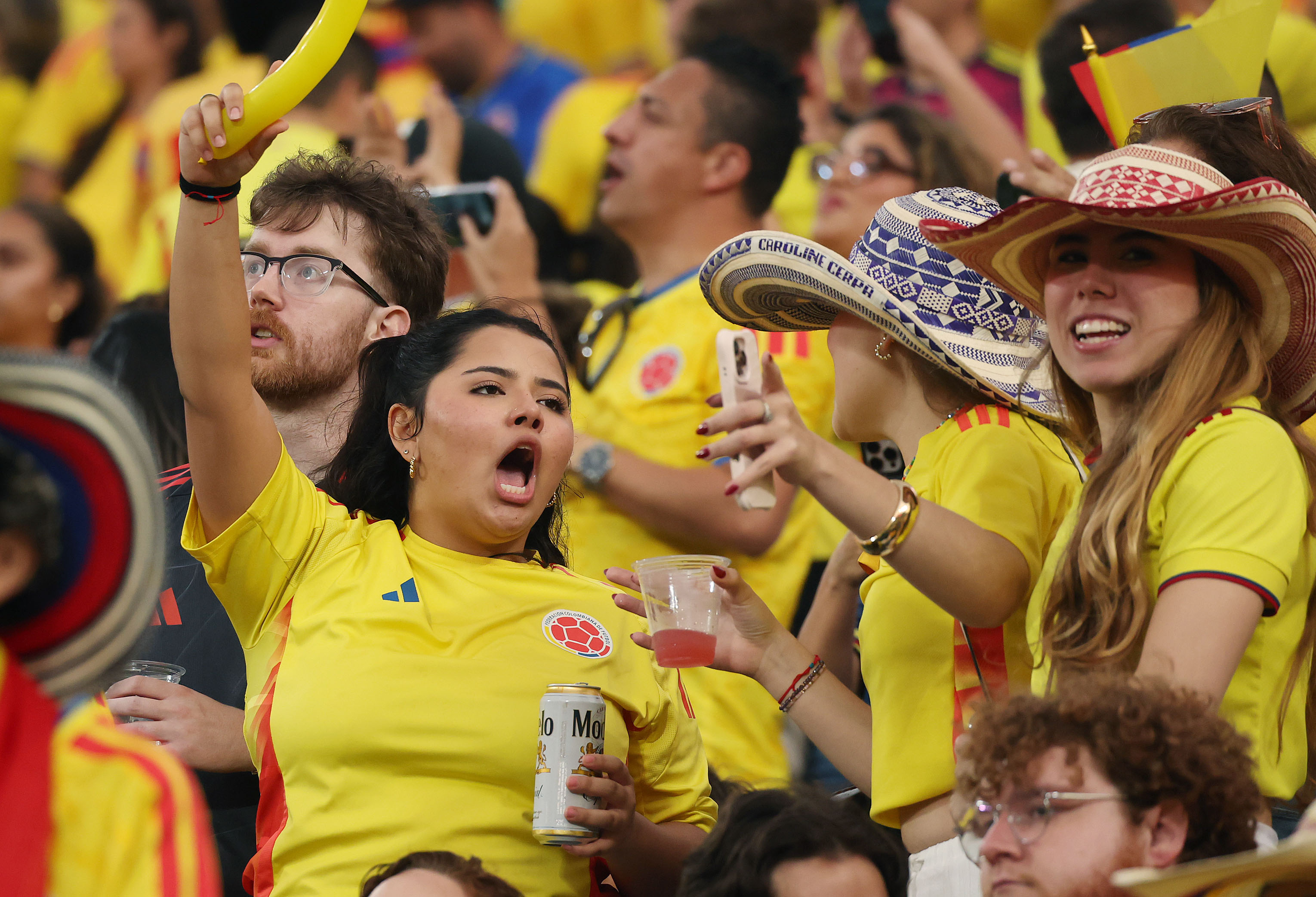 Colombia fans cheer during the Road to 26 FIFA Match...
