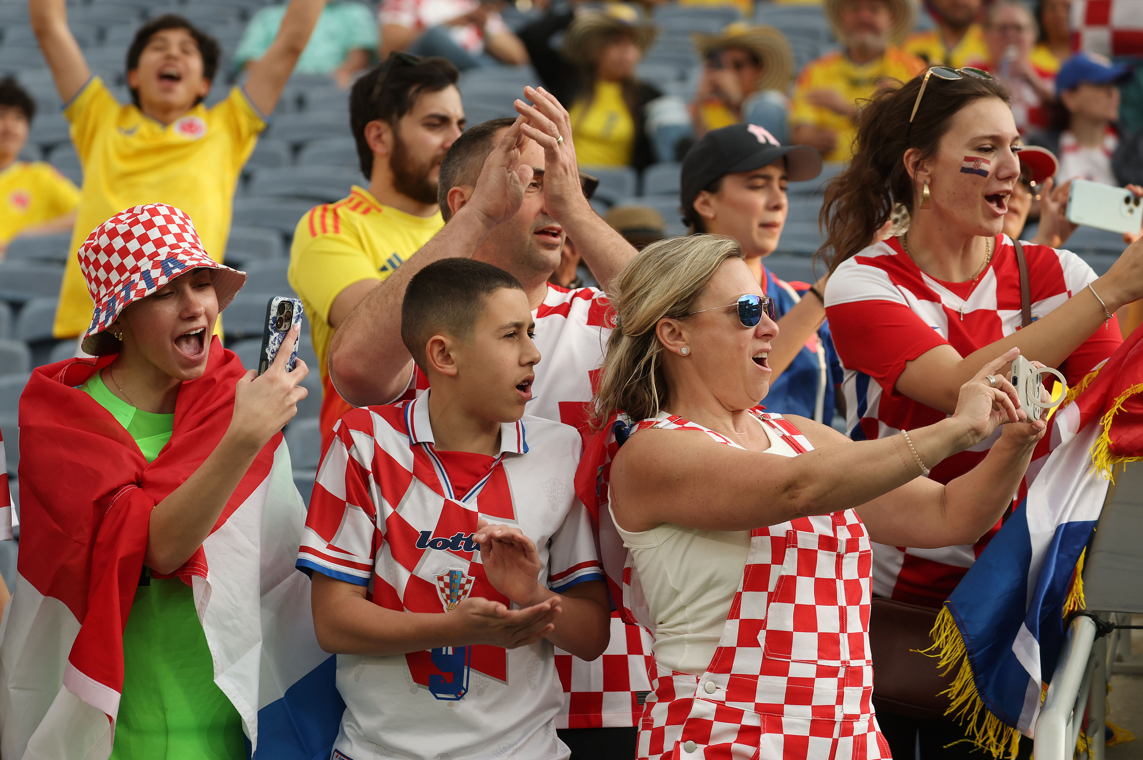 Croatia fans cheer during the Road to 26 FIFA Match...