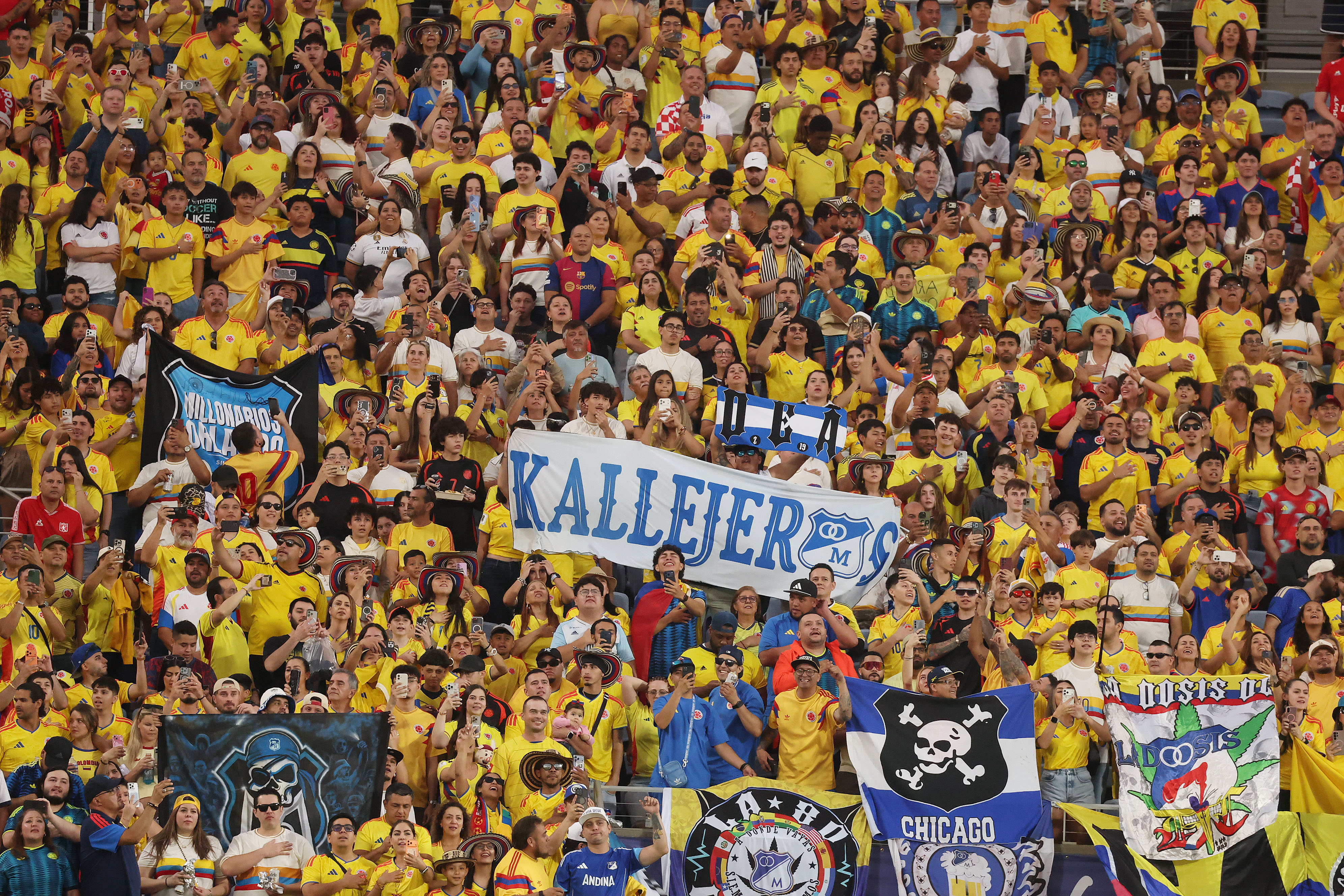 Colombia fans cheer during the Road to 26 FIFA Match...