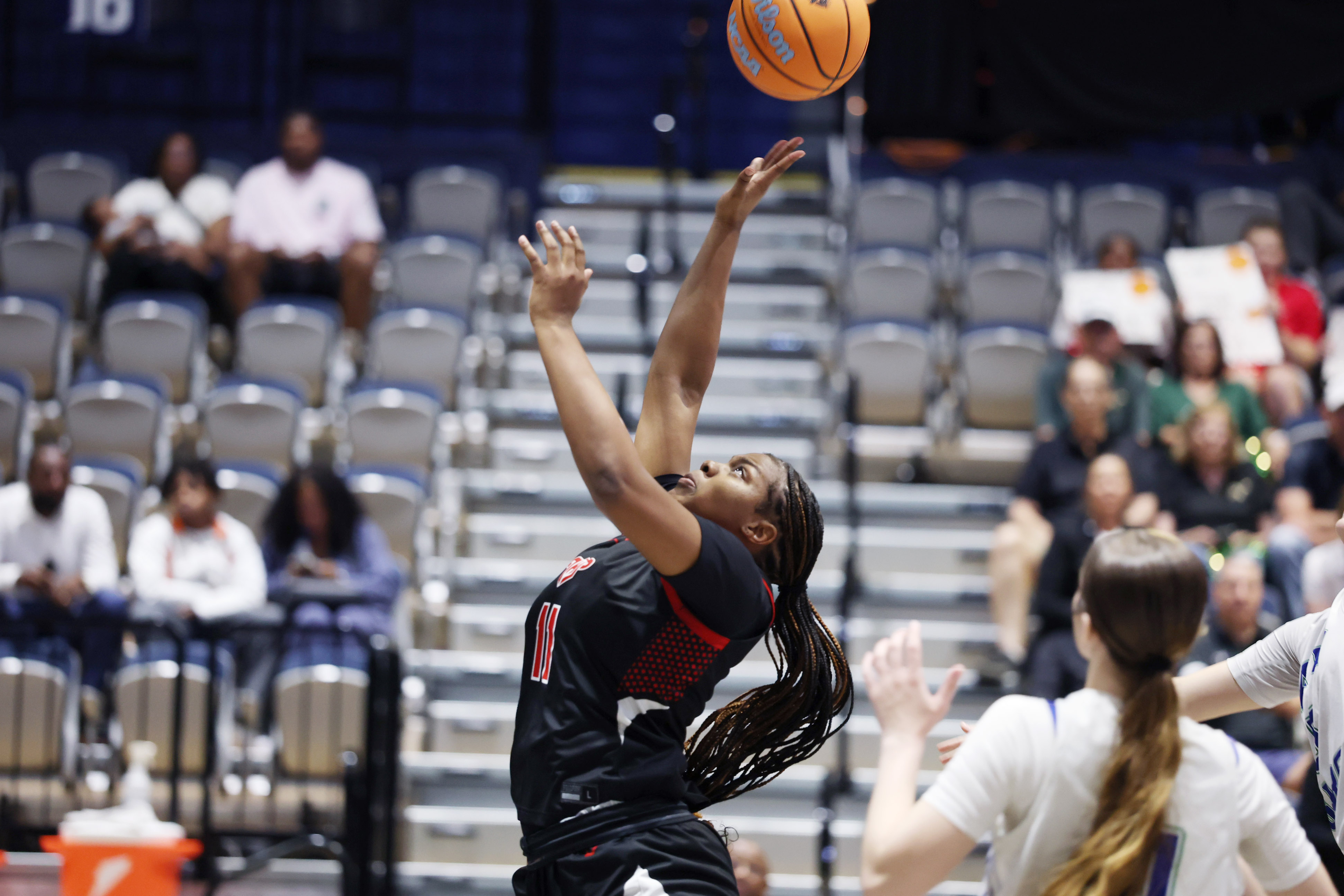 Lake Highland player Aubrey Griffin (11) scores during the FHSAA...