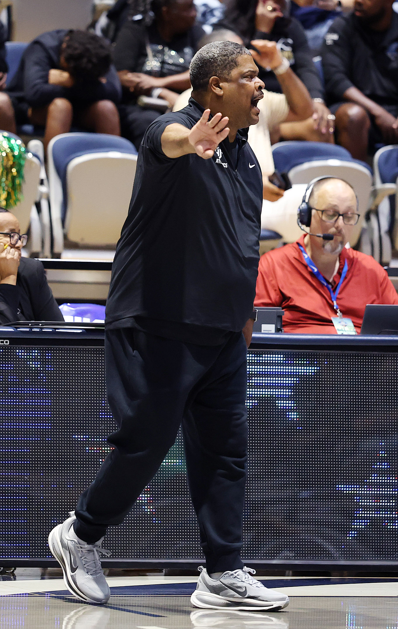 Lake Highland coach Al Honor yells during the FHSAA Girls...
