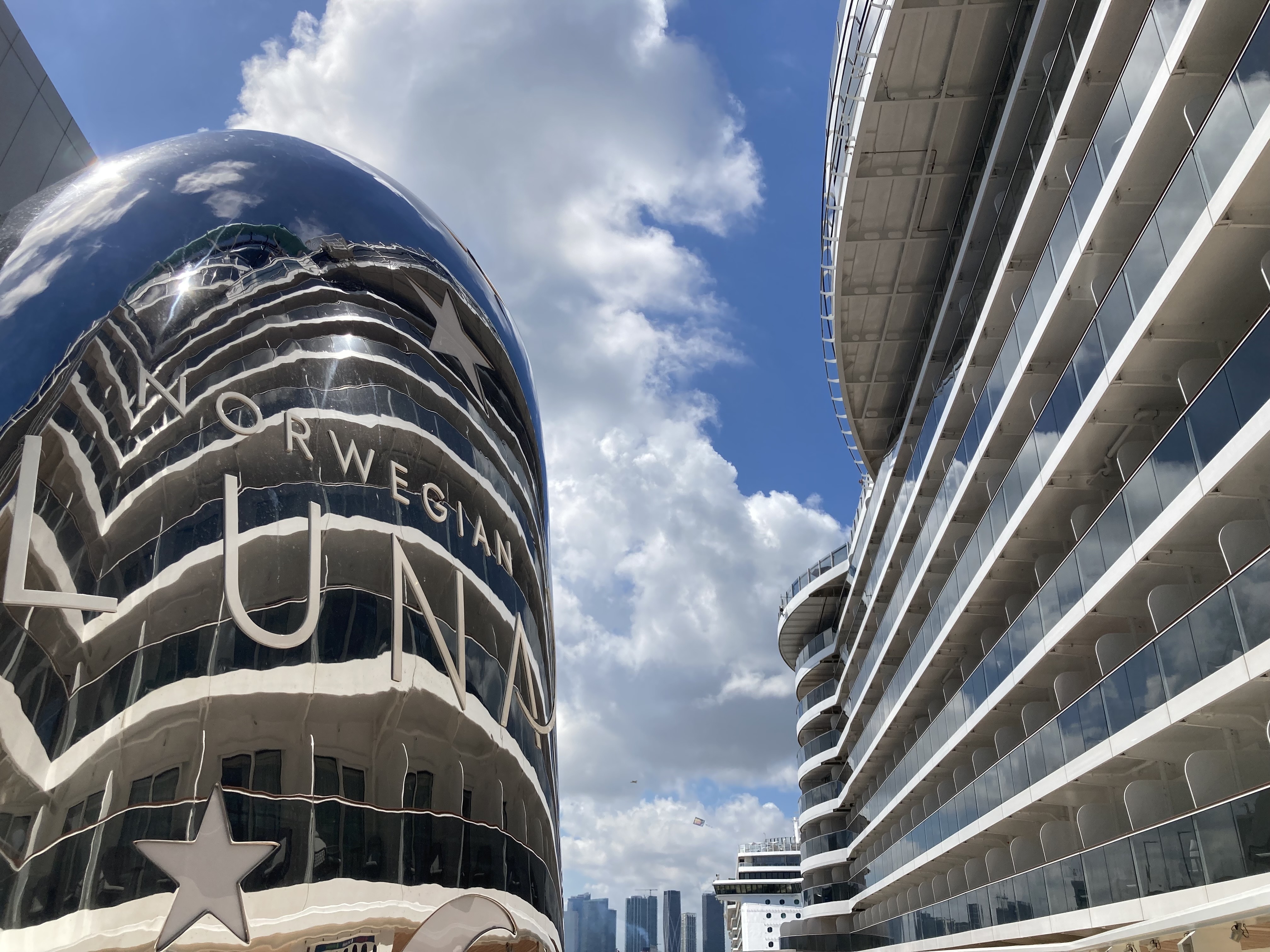 The Norwegian Luna is docked at PortMiami’s Terminal B on...