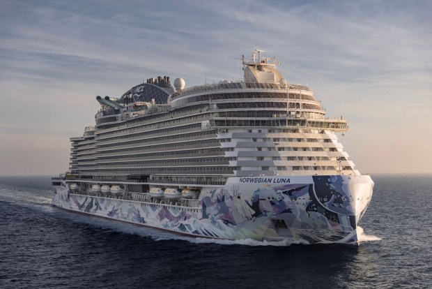 Norwegian Cruise Line's Norwegian Luna performs sea trials in the Adriatic Sea before its delivery on March 5, 2026 to the cruise line back at the Fincantieri shipyards in Marghera, Italy. (Courtesy/Fincantieri)