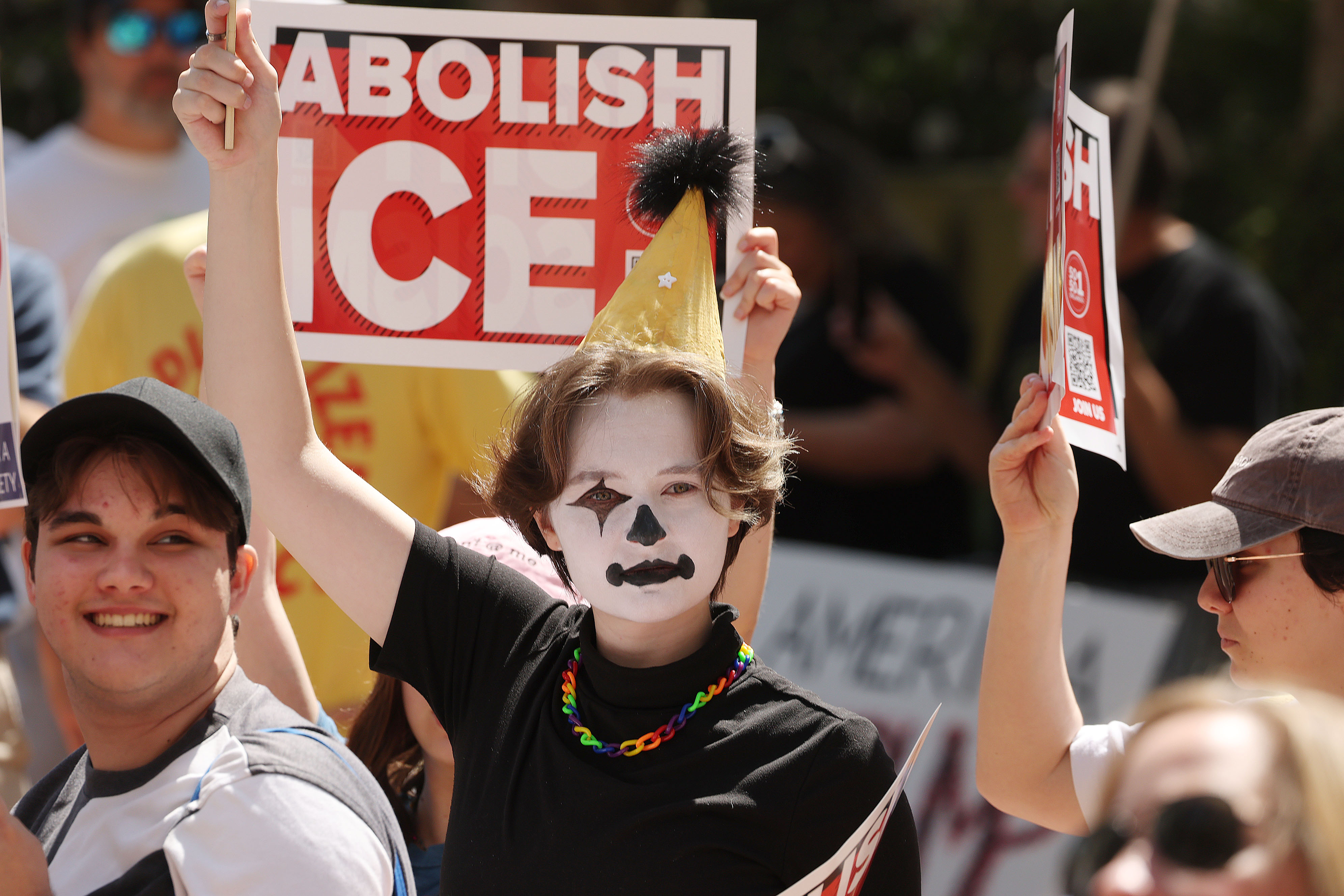 Thousands protest in front of Orlando City Hall on Saturday...