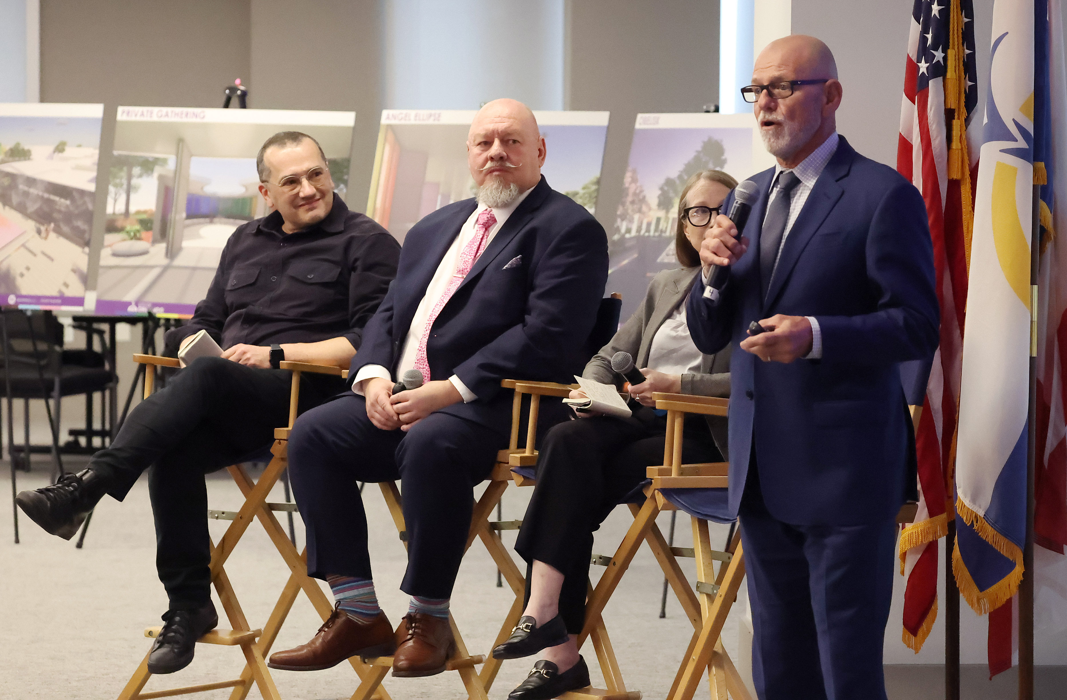 Jorge Borrelli speaks during a meeting by the City of...