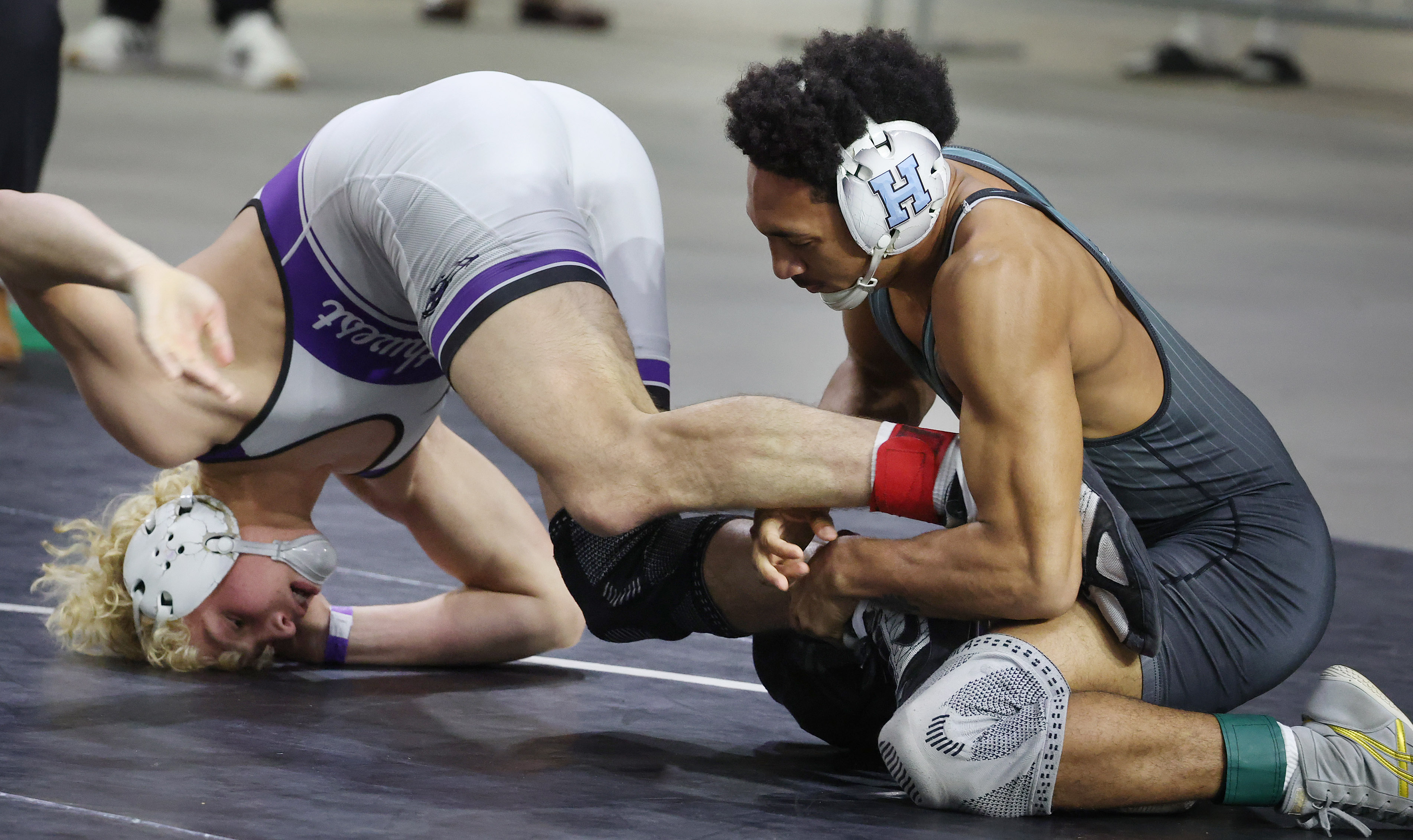 Hagerty High's Nikolas Blake, right, controls Southwest Miami's Didier Novoa...