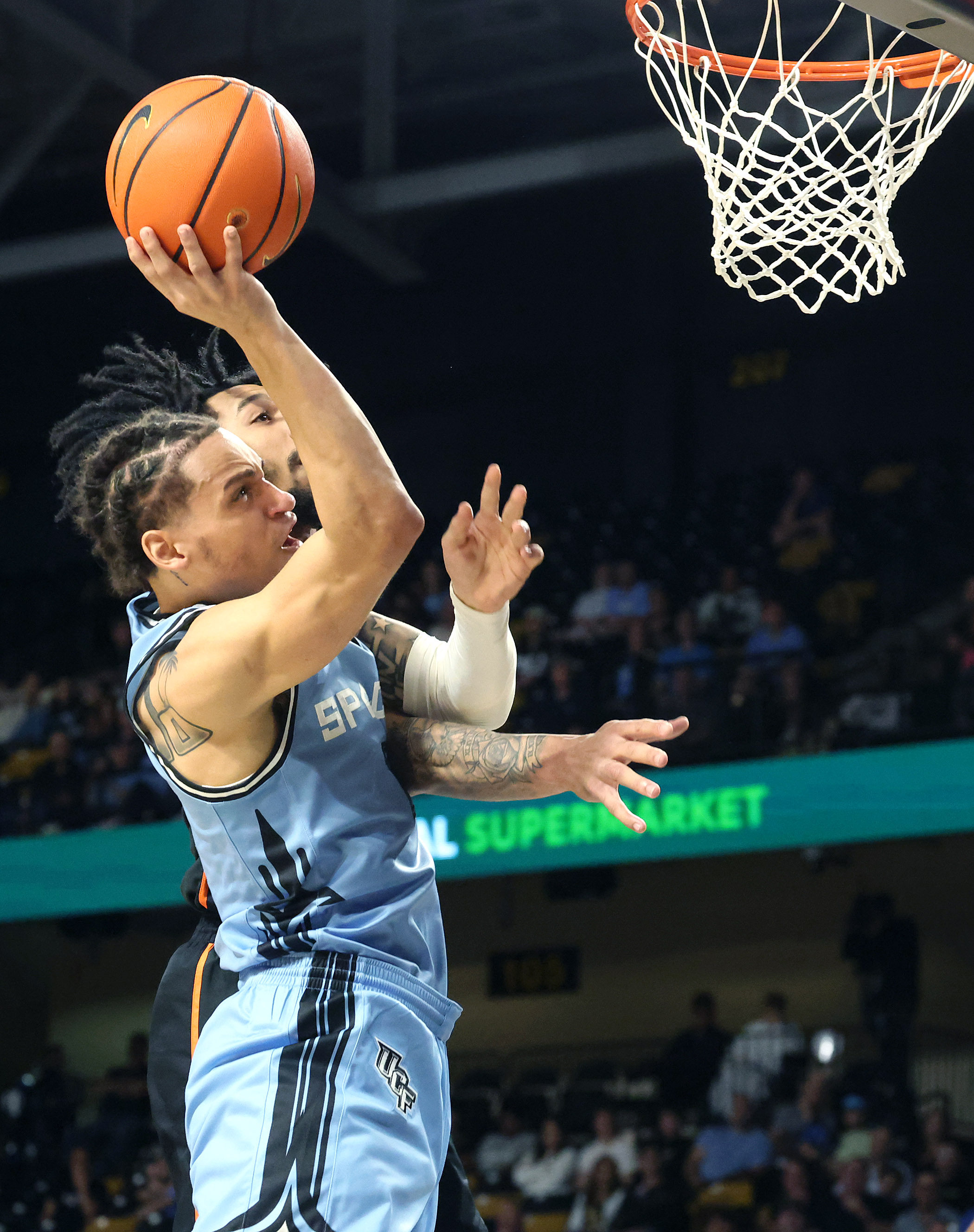 UCF guard Riley Kugel shoots during the Oklahoma State at...