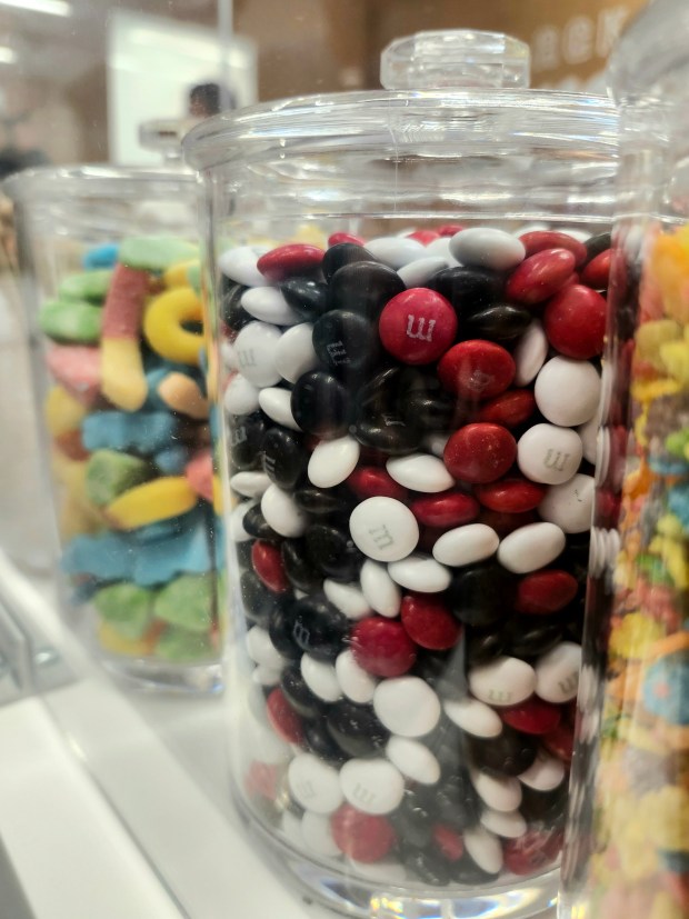 Toppings and mix-ins abound at the CrazyShake pop-up. Some, of course, are color-coordinated. (Amy Drew Thompson/Orlando Sentinel)
