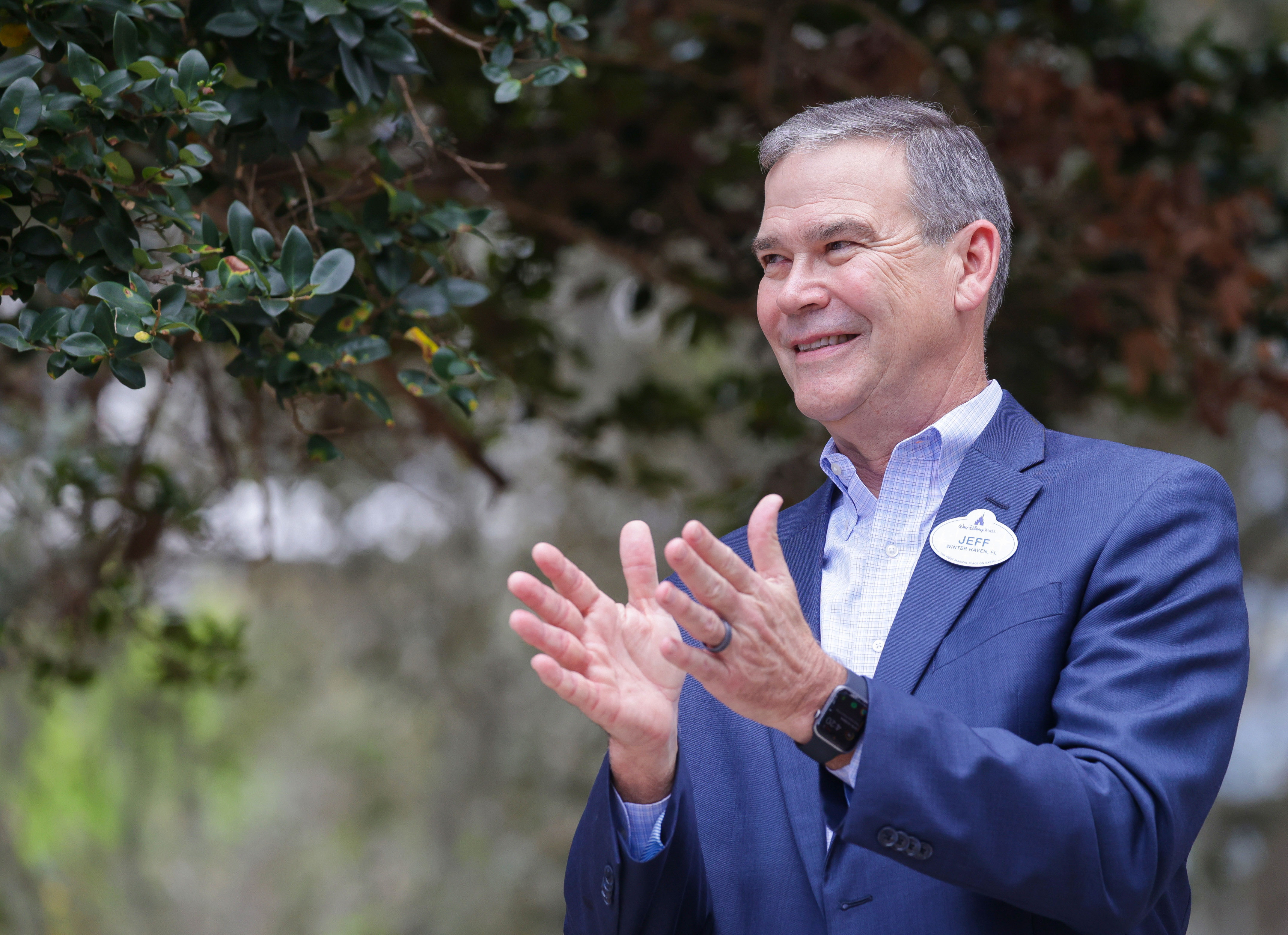 Walt Disney World President Jeff Vahle attends the unveiling of...