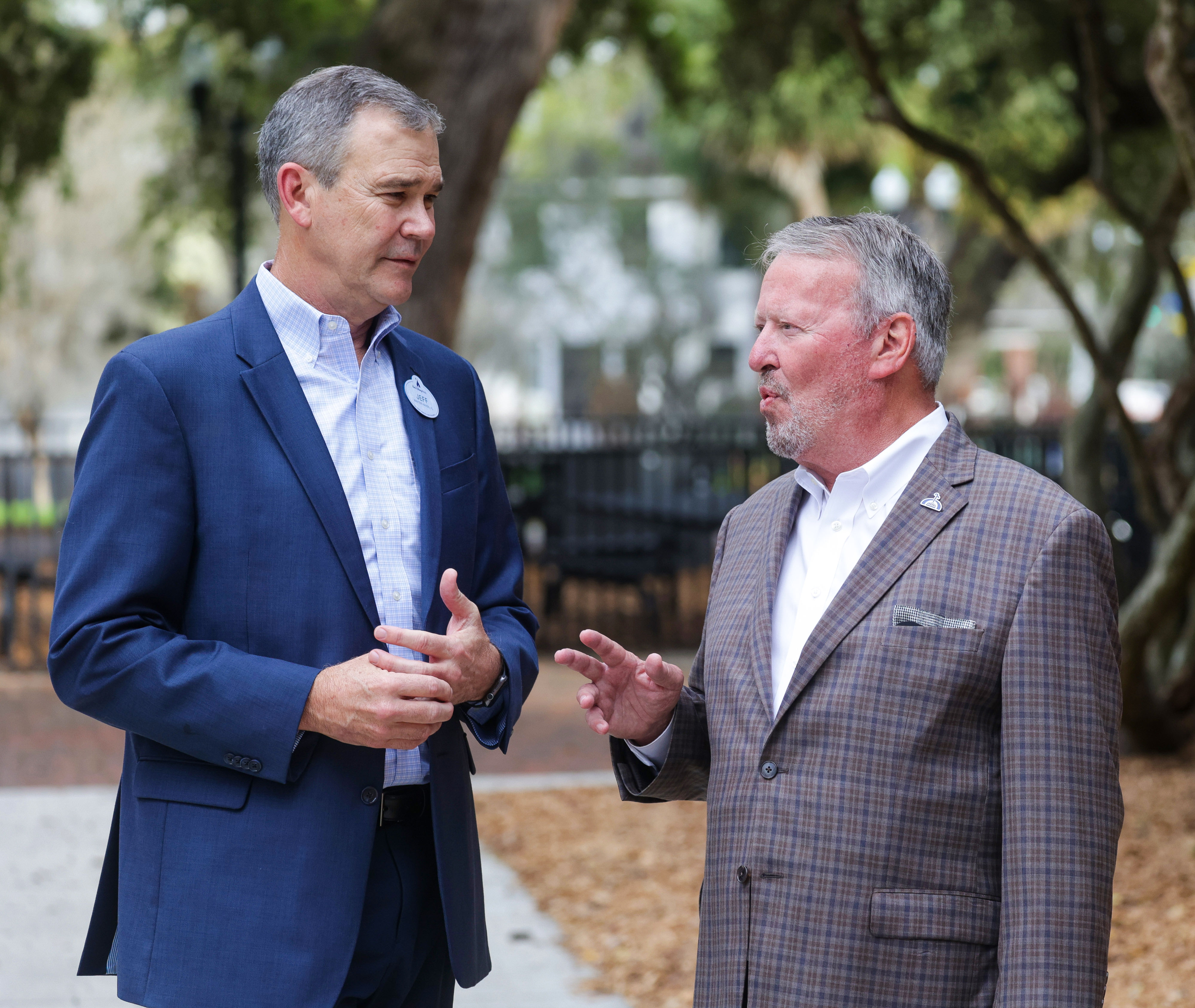 Orlando mayor Buddy Dyer, right, and Walt Disney World President...