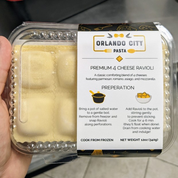 You can pick up Orlando City Pasta to go (and not just ravioli, either) at seven different area farmer's markets, or have them shipped right to your door. (Photo courtesy Orlando City Pasta)