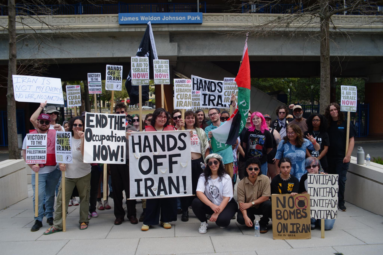Jacksonville protest against the war on Iran.