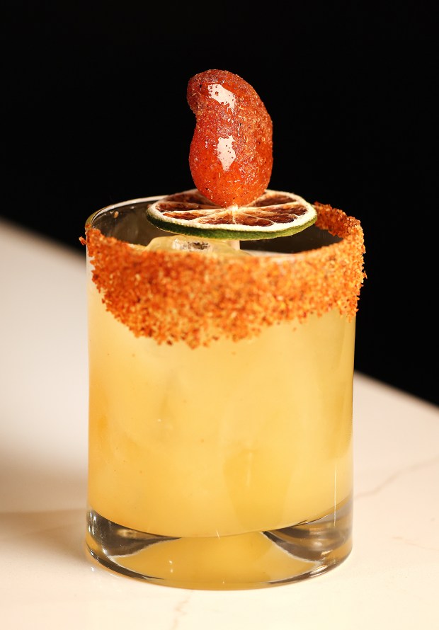 The James and the Spicy Peach cocktail is pictured at Bar Betty, the upstairs speakeasy at Sunness Supper Club in Fort Lauderdale, on Monday, Feb. 23, 2026. (Carline Jean/South Florida Sun Sentinel)