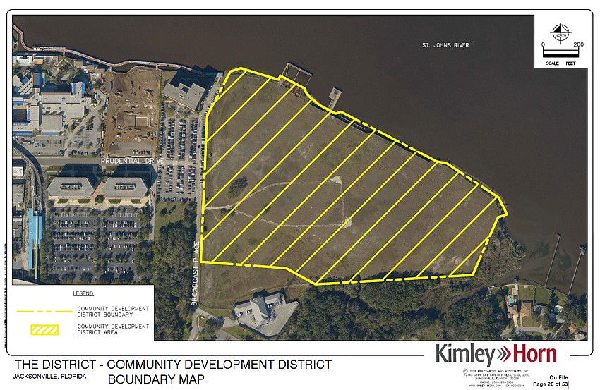 The District CDD is east of the Duval County Schools headquarters building.