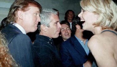 Undated photograph of Jeffrey Epstein, Donald Trump and model Ingrid Seynhaeve from the Epstein estate’s document production to the House Oversight Committee.