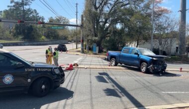 One injured after fiery Tuesday crash involving FHP cruiser in northeast Tallahassee
