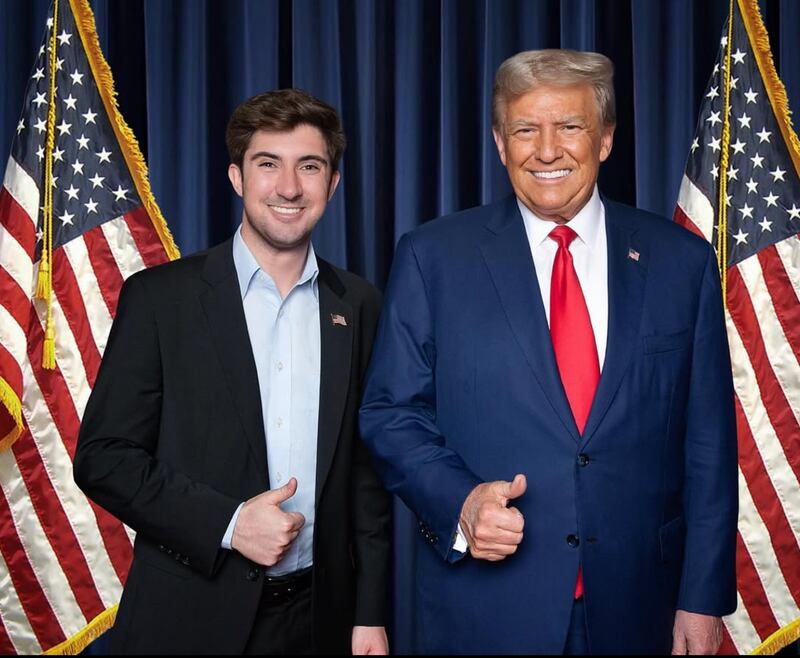 Kevin Cooper of the Miami-Dade Republican Party chapter with President Donald Trump.