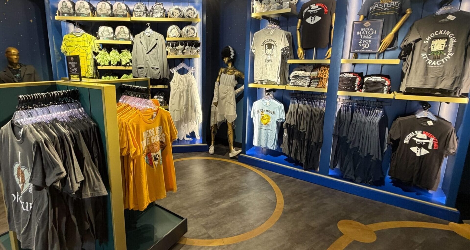 Epic Universe t-shirt refresh at the CityWalk Epic Universe Preview Center shop.