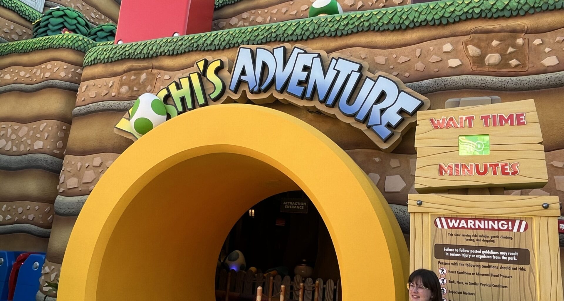 Entrance to the epic universe attraction "Yoshi