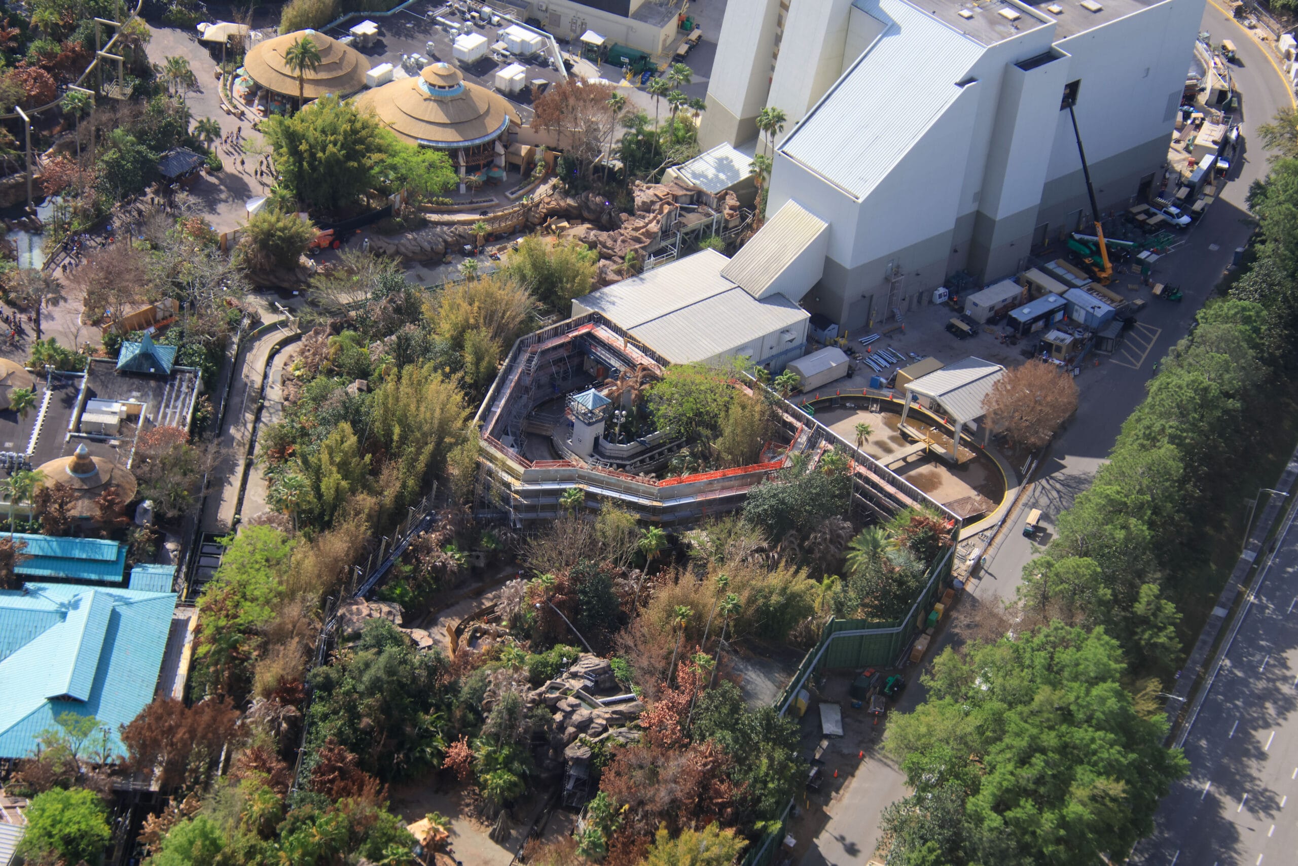 USF Jurassic Park River Adventure ride aerial photos from bioreconstruct.