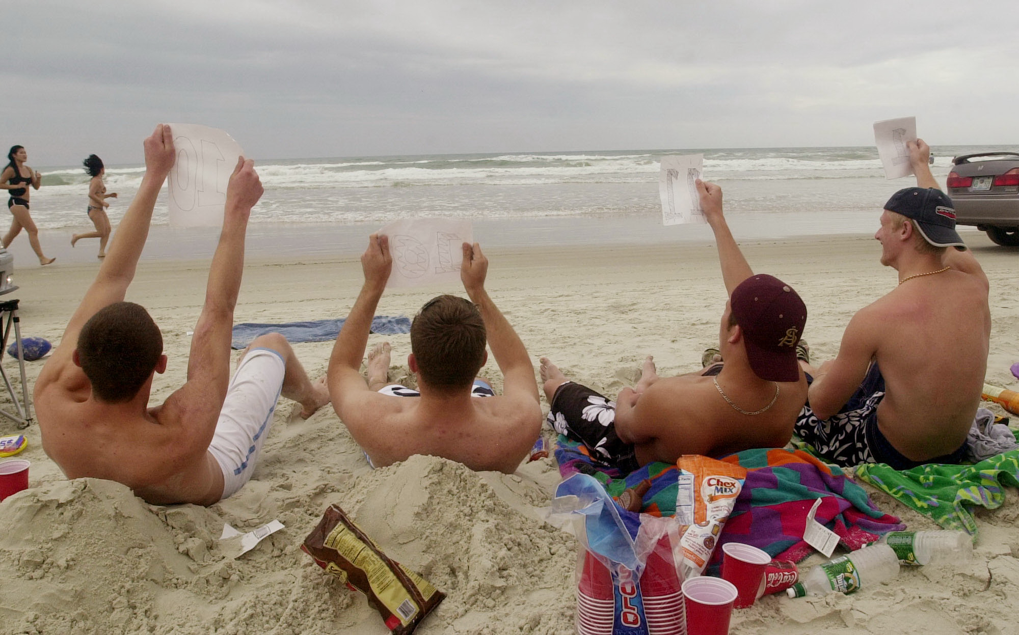 Embry-Riddle Aeronautical University students, from left, Will DuBois, 19, Daniel...