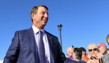 Dabo Swinney tells Florida fan 'Go Gators' at NCAA Tournament in Tampa