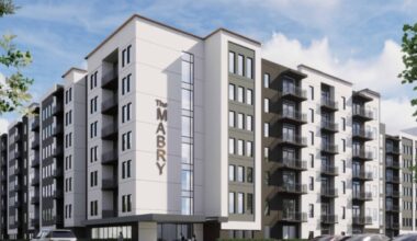 Rendering of The Mabry apartment building, a seven-story residential project planned for North Dale Mabry Highway in Tampa’s Westshore district