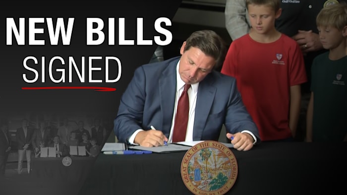 Florida Gov. Ron DeSantis signs first new laws of 2026