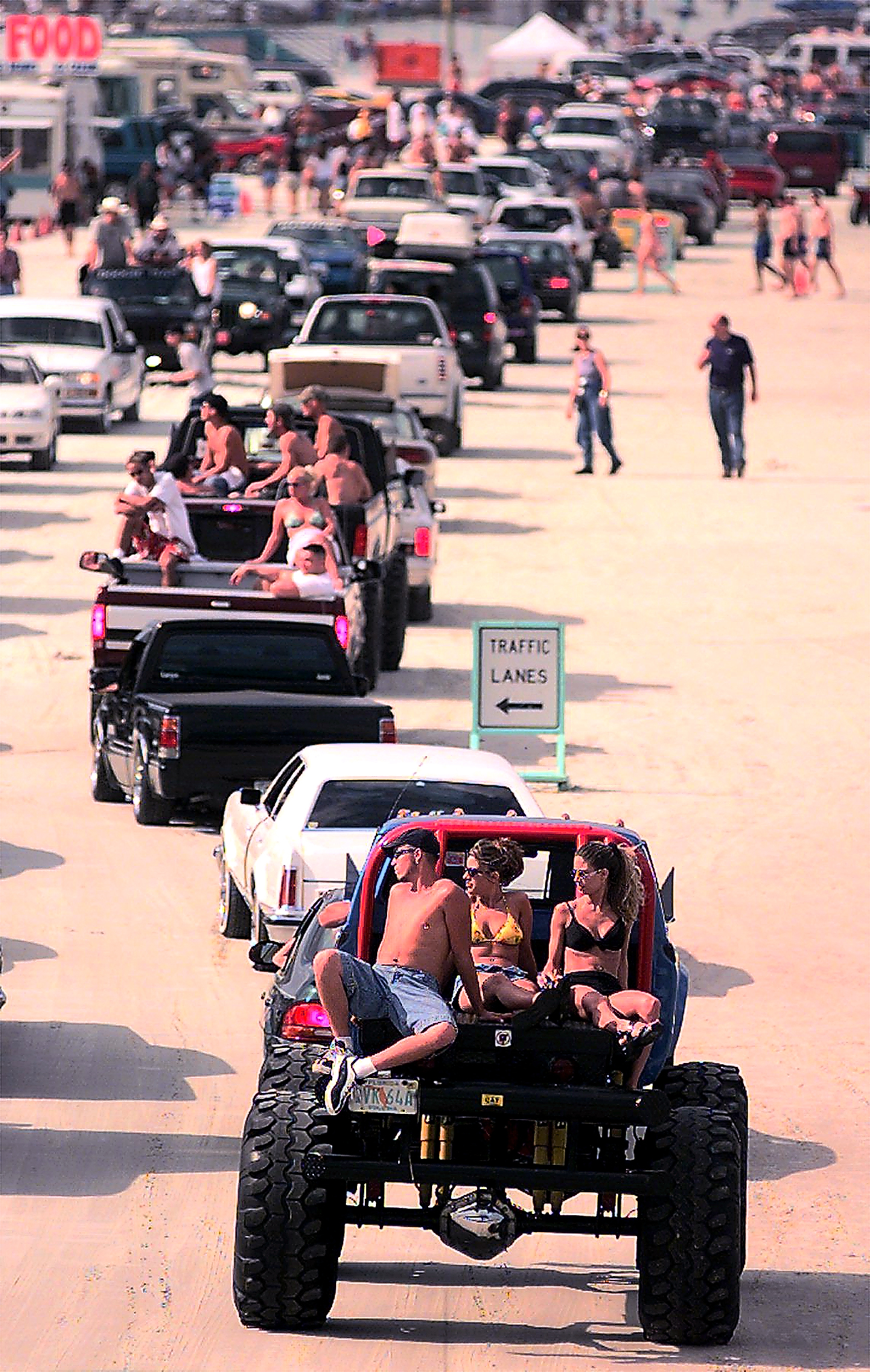 The sands at Daytona Beach are alive with activity in...