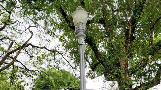 Original street light commissioned 100 years ago by Coral Gables’s founder, George Merrick. Original street light commissioned 100 years ago by Coral Gables’s founder, George Merrick.