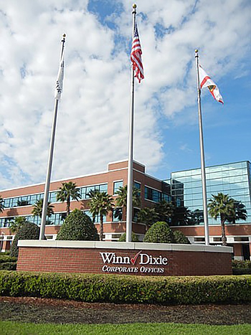The former Winn-Dixie Corporate Offices signage at the headquarters. The Winn-Dixie Co. will take that place now.