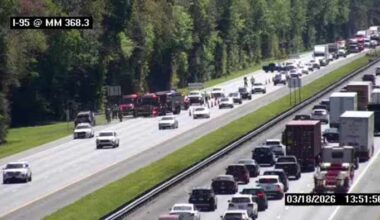 Lanes reopen after vehicle fire on I-95 north past Pecan Park Road blocks two lanes