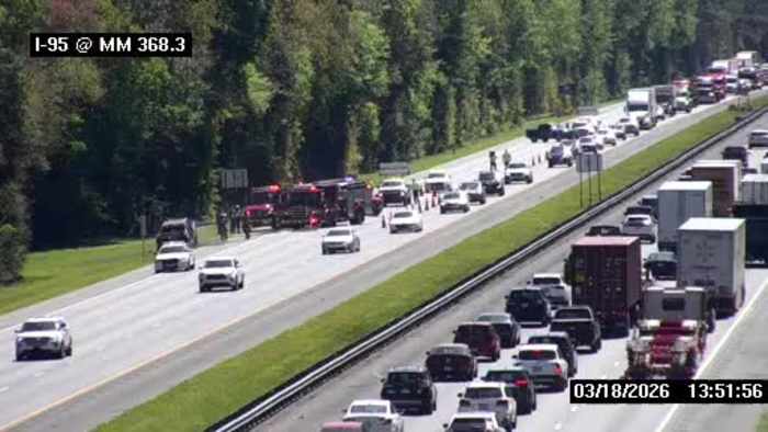 Lanes reopen after vehicle fire on I-95 north past Pecan Park Road blocks two lanes