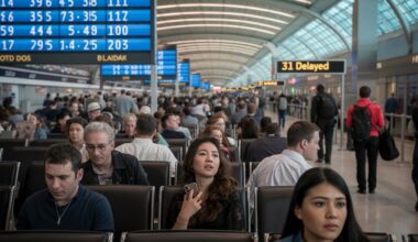 Orlando international airport witnesses 376 flight delays and 8 cancellations, causing significant disruptions for travelers, according to verified sources