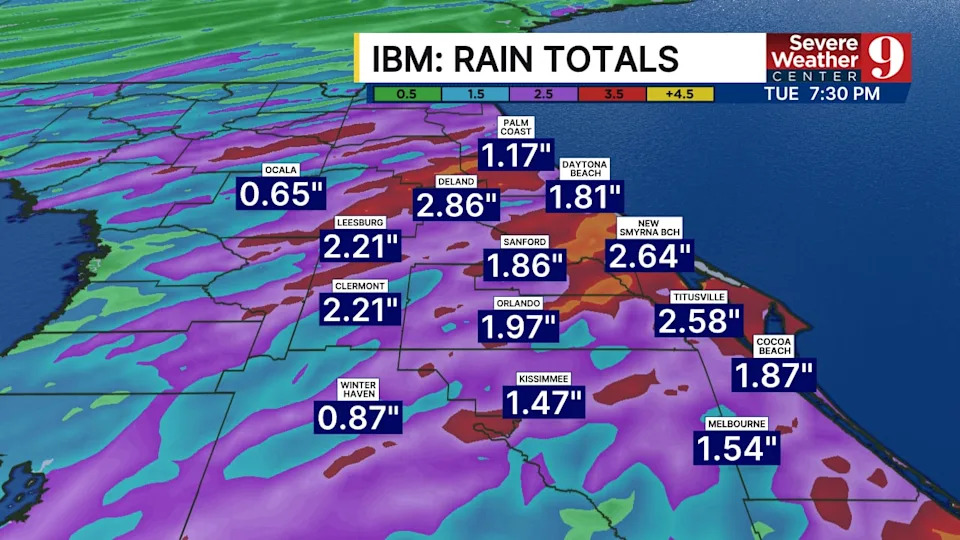 Severe weather with heavy rain, wind gusts, and hail possible in Central Florida on Sunday
