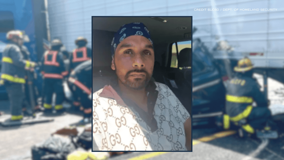 Troopers say Harjinder Singh, 28, cut across the highway using an “Official Use Only” access point near mile marker 171 in Fort Pierce on August 12. His tractor-trailer stretched across all northbound lanes, leaving the minivan with no time to brake.(Credit DHS, St. Lucie Co. Sheriff's Office)