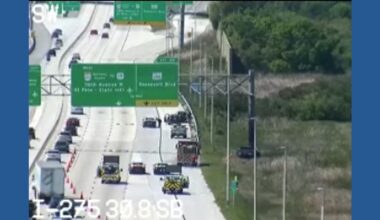 Fatal wreck leaves three lanes closed on I-275 SB in St. Petersburg