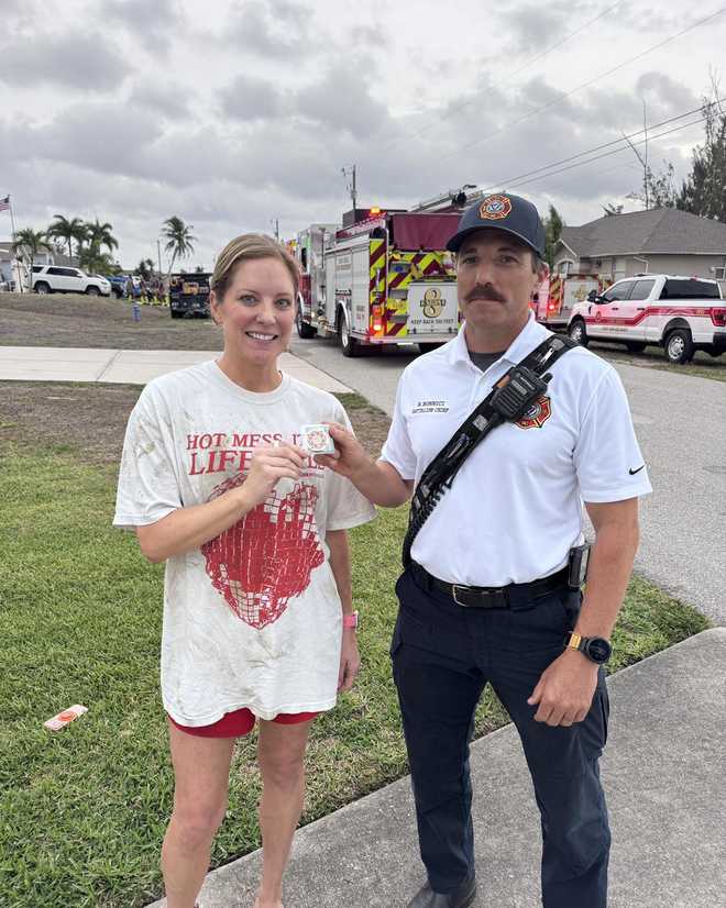 Bridgett Klein assisted with the care of the animals Bridgett Klein assisted with the care of the animals