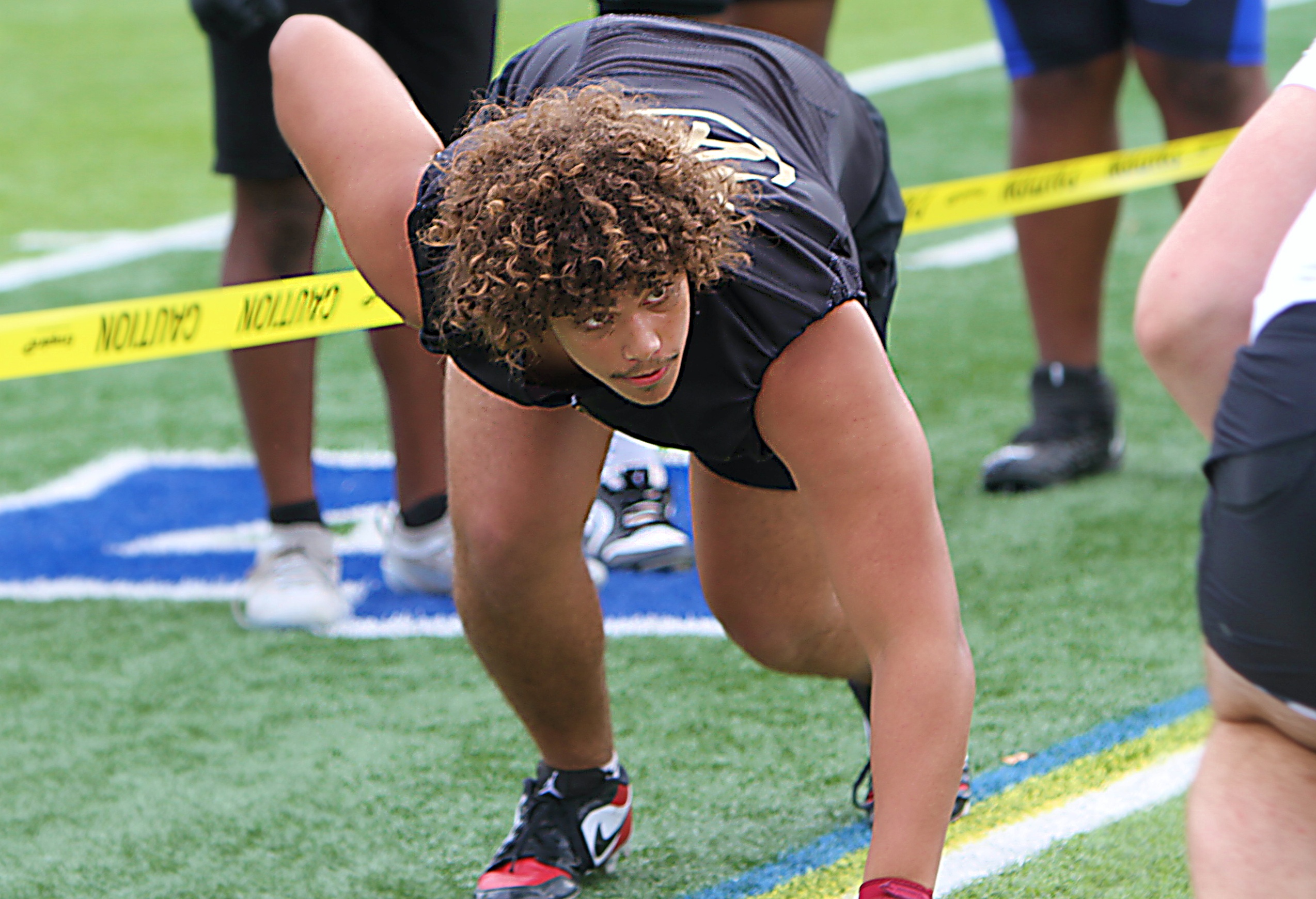 Lake Mary 2027 defensive lineman Aaron Young at the 2026...