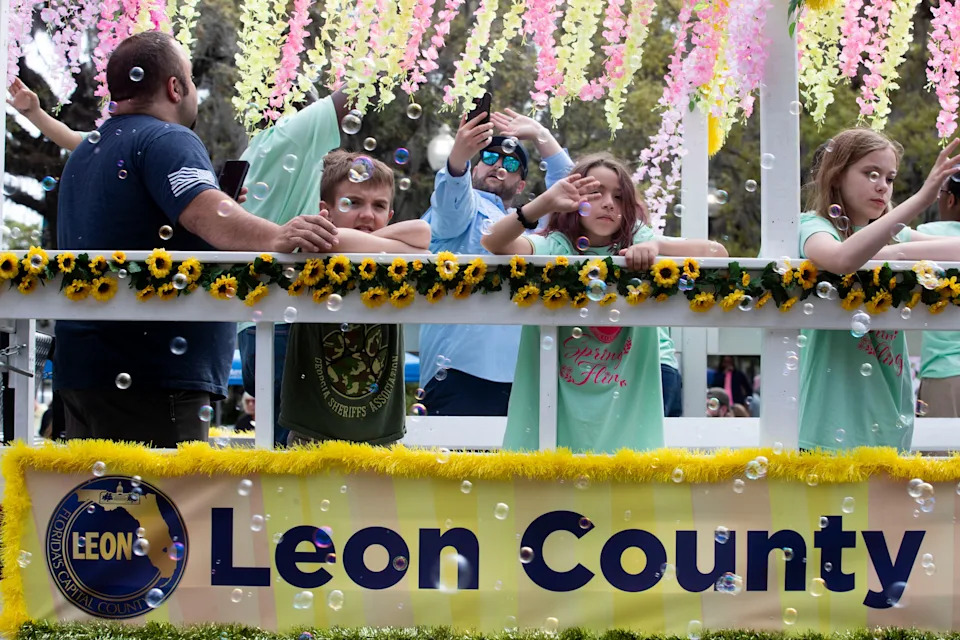 Thousands lined Monroe St. to celebrate the new season at the 57th annual Springtime Tallahassee grand parade Saturday, March 29, 2025.