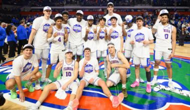 Florida earns No. 1 seed, opens NCAA tournament Friday in Tampa