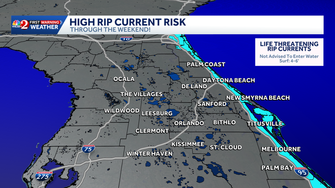 rip currents along central florida coast