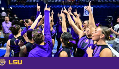 No. 2 Gymnastics Ties Season High; Falls at No. 4 Florida, 198.450-198.325 – LSU
