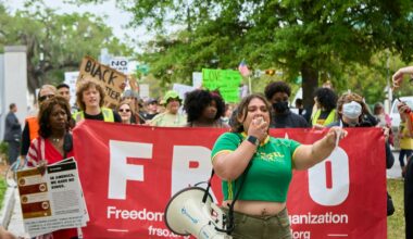 FRSO at Tallahassee No Kings protest.